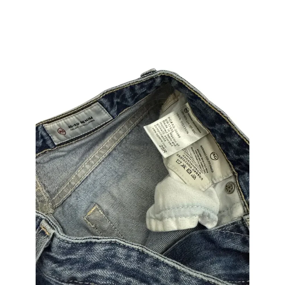 AG Adriano Goldschmied The Phoebe High Waist Straight Blue Jeans Size 25